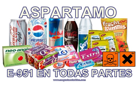 aspartamo E-951 en todas partes